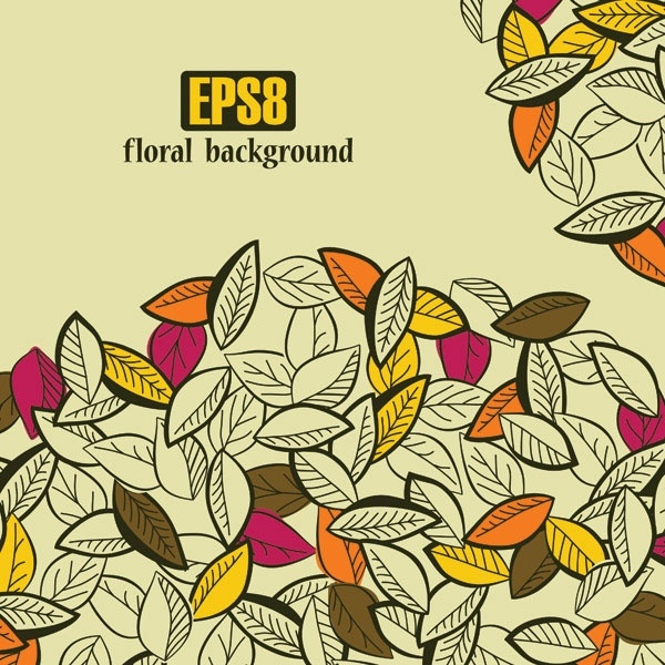 色の葉ベクター 5 無料ベクター 375.22 KB