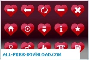 心ベクター設定ベクター アイコン - 無料ベクター