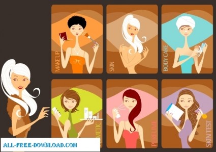 自然 - 無料ベクターの美しさ女の子ベクター信頼