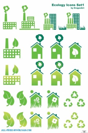 自然 - 無料ベクターに生態学ベクター Set1 ベクター信頼