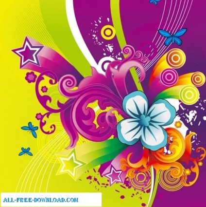 花柄のデザイン花柄 - ベクター無料ベクター