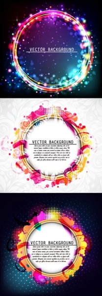 星の明るい円形パターンの背景ベクター無料ベクター 7.61 MB