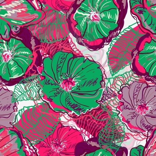 美しい手塗りのパターン背景 04 ベクター無料ベクター 3.02 MB