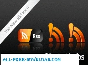 新しい RSS アイコン ベクターのアイコン - 無料ベクター