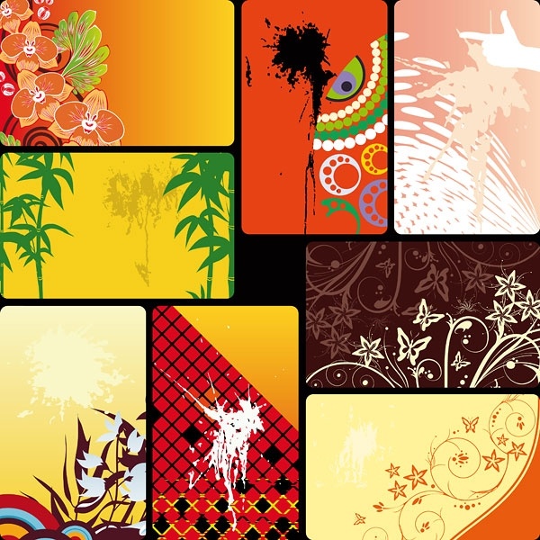 さまざまな実用的なカード背景ベクター無料ベクター 765.01 KB