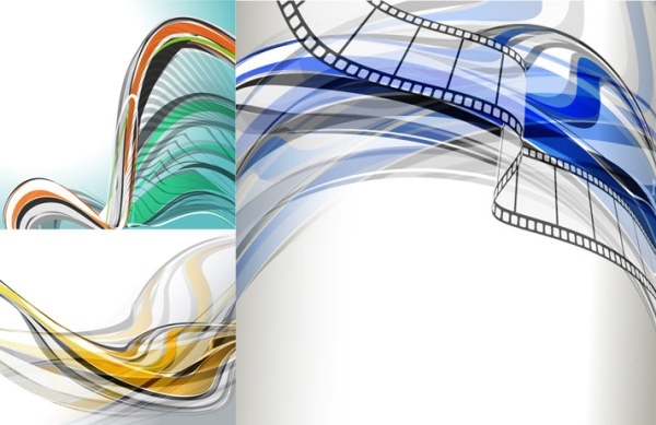 背景ベクター ファッション無料の美しいダイナミックなライン ベクター 6.81 MB