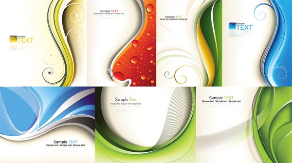 背景のベクター無料の 7 の動的行ベクター 7.89 MB