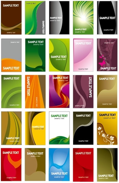 役に立つ無料のカード背景ベクター セット ベクター 5.99 MB