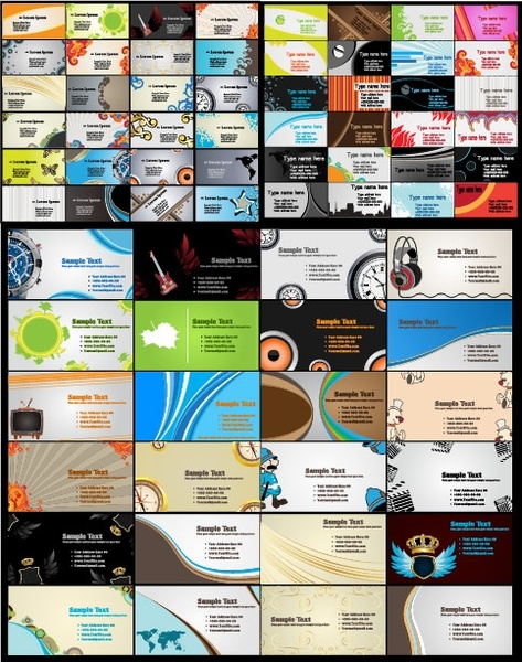 いくつかの背景のカード テンプレートのベクター無料ベクター 6.25 MB