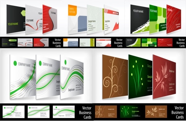 三次元レンダリング ショー ビジネス カード ベクター無料ベクター 4.23 MB