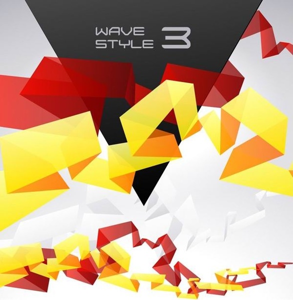 創造的な折り紙デザイン背景テンプレート ベクター 3 無料ベクター 1.43 MB