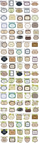 100 の装飾的なベクター表示ショップ無料ベクター 16.07 MB