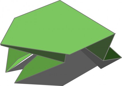 折り紙カエル ベクター クリップ アート 無料ベクターをジャンプ 無料素材イラスト ベクターのフリーデザイナー