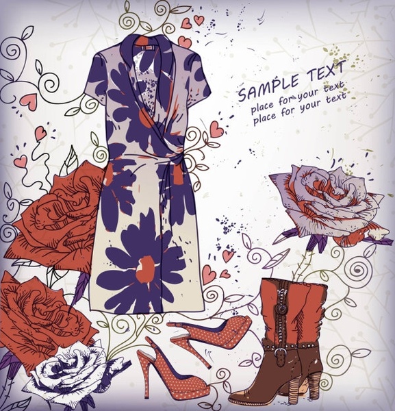 靴ファッション イラストレーター 03 ベクター無料ベクター 4.55 MB