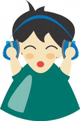 Headphone4 ベクター クリップ アート - 無料ベクターを持つ少年