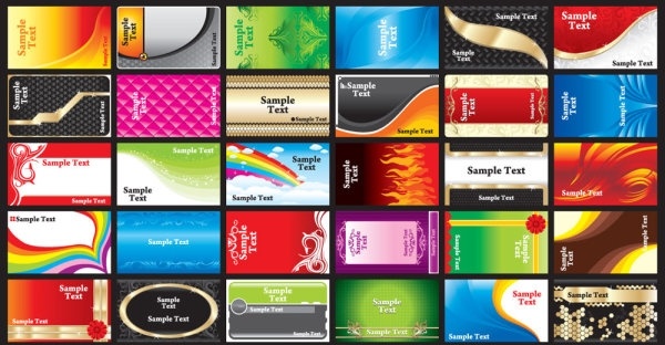 鮮やかな色の名刺テンプレート 02 ベクター無料ベクター 1.45 MB