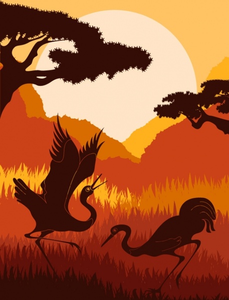 動物のシルエット パターン 04 ベクター無料ベクター 812.06 KB