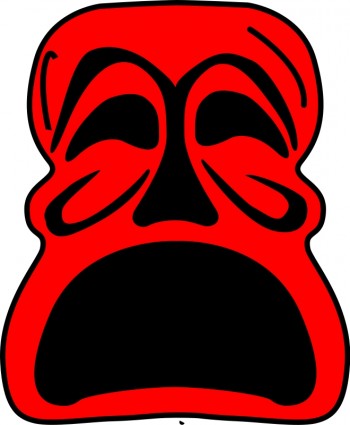 赤いマスク ベクター クリップ アート - 無料ベクター