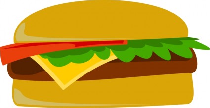 チーズ バーガー ベクター クリップ アート - 無料ベクター
