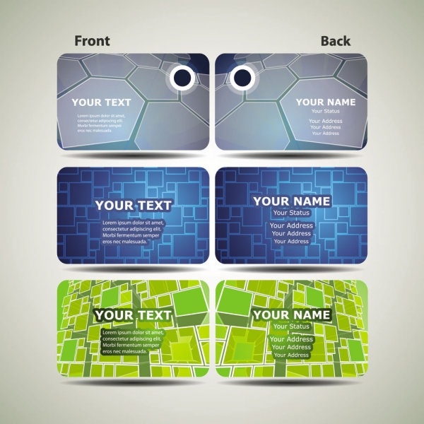 ダイナミック ・ テクノロジー名刺テンプレート 02 ベクター無料ベクター 1.08 MB