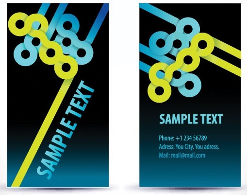 単純なパターン名刺テンプレート 01 ベクター無料ベクター 392.72 KB