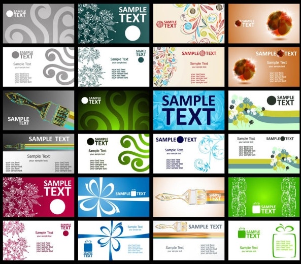 絶妙な陰影パターン名刺テンプレート 02 ベクター無料ベクター 3.61 MB