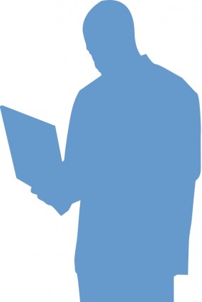 少年ラップトップ ベクター クリップ アート - 無料ベクター