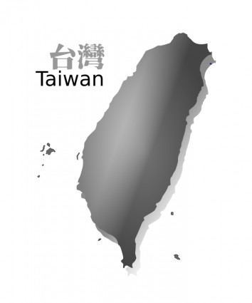 地図台湾 台湾 グレー Ver ベクター クリップ アート 無料ベクター 無料素材イラスト ベクターのフリーデザイナー