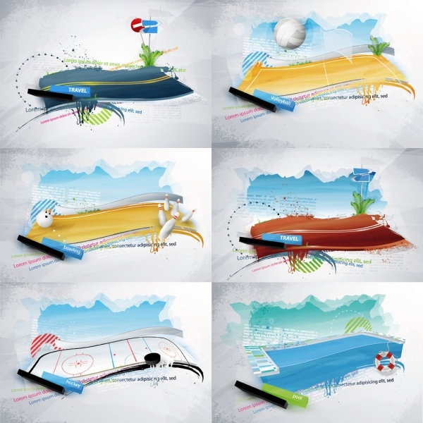 抽象的な空間パターン ベクター無料ベクター 23.20 MB