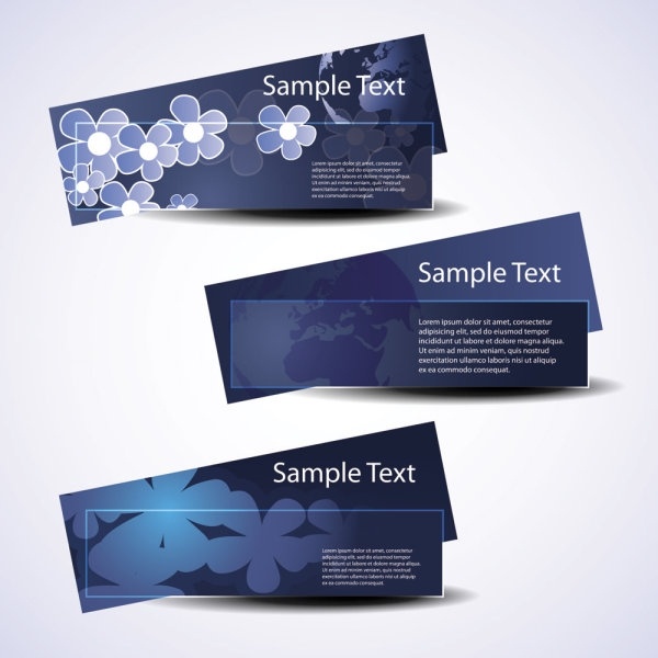 美しいパターン バナー 01 ベクター無料ベクター 1.09 MB