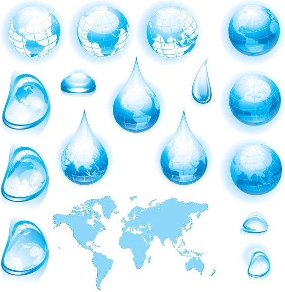 さまざまな水滴水液滴地球ベクター無料ベクター 1 96 Mb 無料素材イラスト ベクターのフリーデザイナー