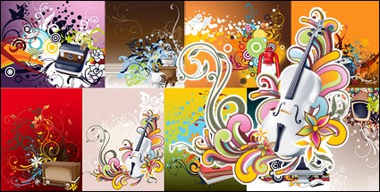 パターン ベクター材料ベクター花 - 無料ベクターの傾向の項目数