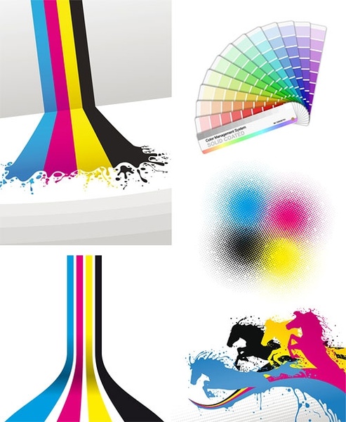 Cmyk 色のテーマ ベクター無料ベクター 3.95 MB