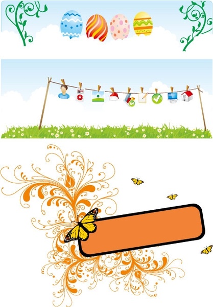 卵小さいアイコン パターン ベクター蝶無料ベクター 3.13 MB