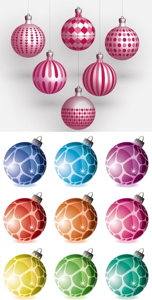 クリスマス ボール ベクター無料ベクター 6.98 MB