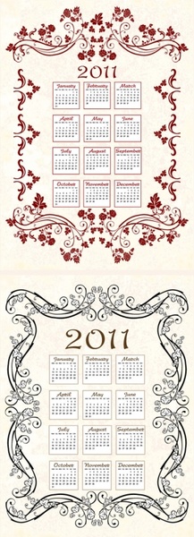 2011 カレンダー テンプレート 05 ベクター無料ベクター 5.65 MB
