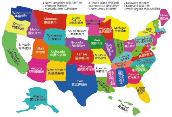 米国のベクター地図の状態はすべて無料ベクター 80.50 KB