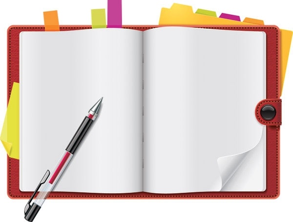 美しいベクター 2 メモ帳無料ベクター 727.33 KB