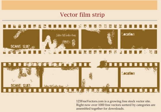 まだらにされた古い映画ベクター無料ベクター 1.12 MB