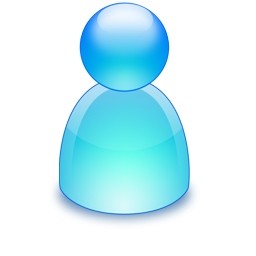青いユーザー Vista のアイコン - 無料のアイコン