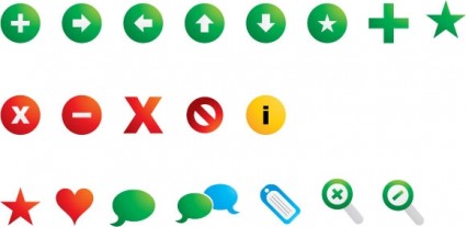 基本的なアイコンを設定アイコン ベクターのアイコン - 無料ベクター