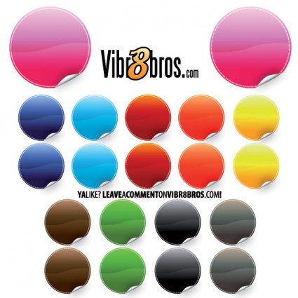 ポピーの色のステッカーのベクター アイコン - 無料ベクター