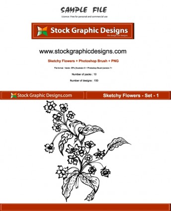 大ざっぱな花ベクターの花 - 無料ベクター