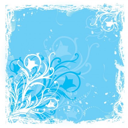 青い花グラフィック ベクター花 - 無料ベクター