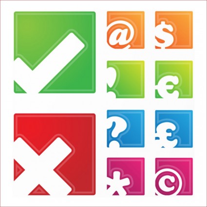 クールなアイコン セット ベクター アイコン - 無料ベクター