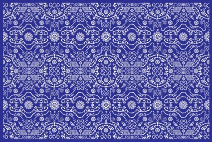 無料のベクター - 詳細な花パターン ベクター パターン