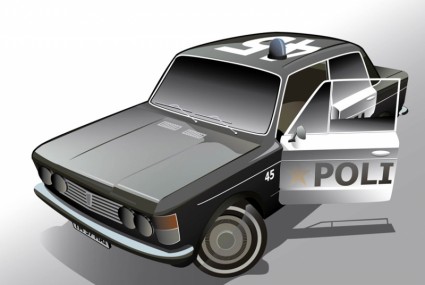 フィアット警察車ベクター車 - 無料ベクター