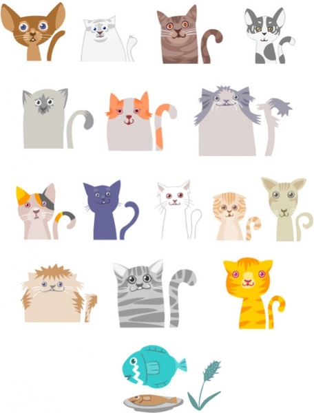 ベクター漫画猫無料ベクター 820.86 KB