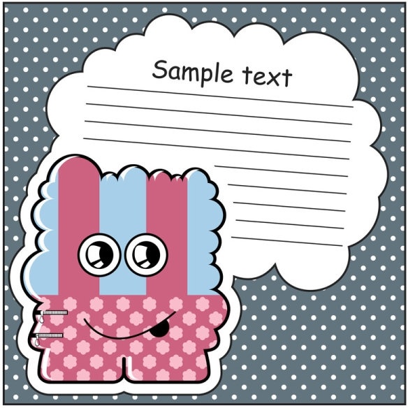 漫画ステッカー 02 の背景ベクター無料ベクター 524.96 KB