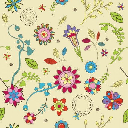 かわいい花壁紙パターン ベクター パターン 無料ベクター 無料素材